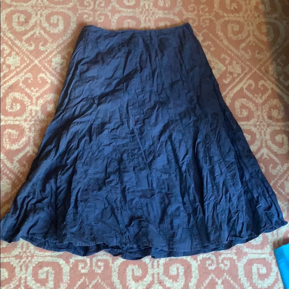 Navy midi skirt